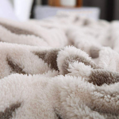 Sherpa Fleece Blanket Fuzzy Soft Throw Blanket, Dual Sided Blanket, Couch Sofa or Bed