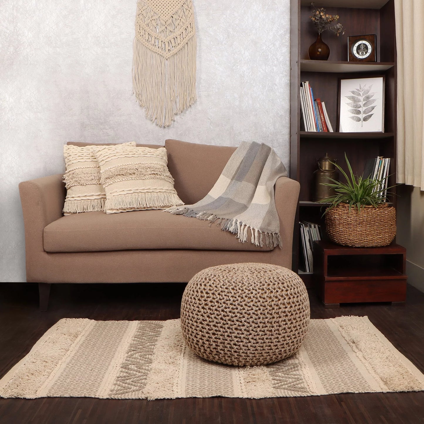 round Pouf Ottoman 